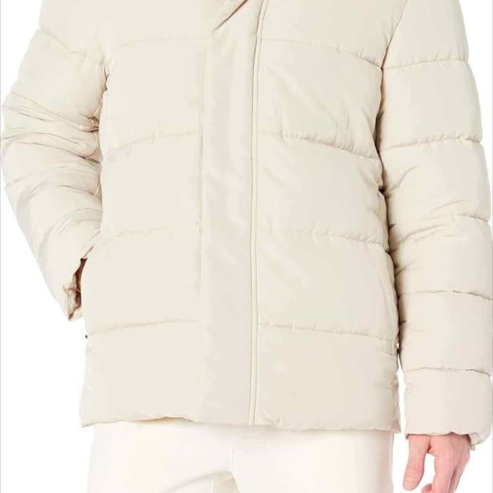 Amazon Aware Men's Puffer Jacket Medium Pale Grey